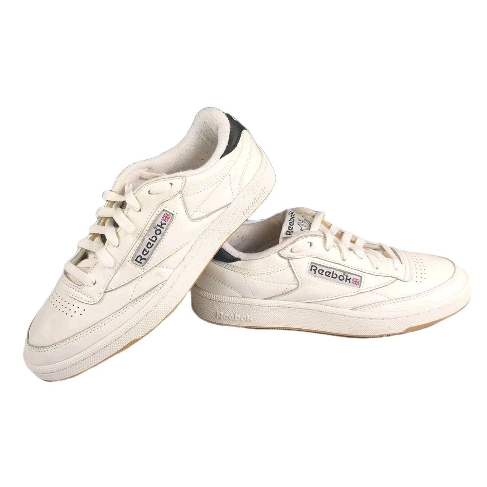Reebok Club C 85 Vintage Chalk White Leather Sneakers Men's 7.5 Unisex Women's 9